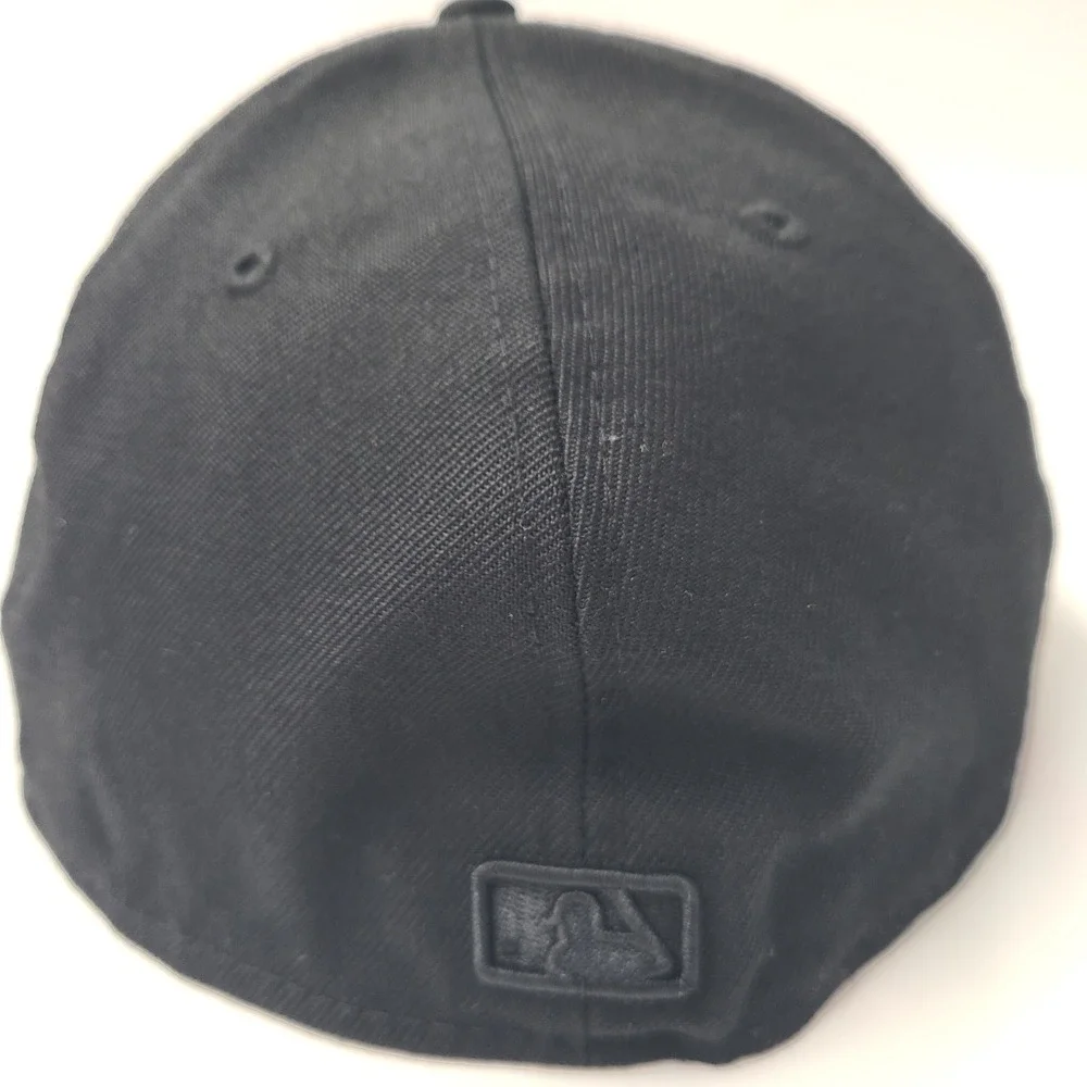 New York Mets Hat‎ Fitted 7 5/8 New Era 59Fifty Black MLB Baseball Logo Wool Men